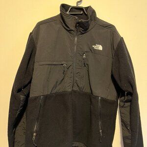 North Face Black Fleece Zip Up Jacket, Size XL